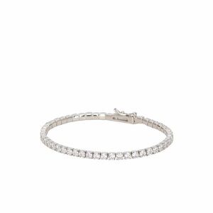 Shashi Revolve The Line Silver-Tone Crystal Women’s Luxe Tennis Bracelet NWOB